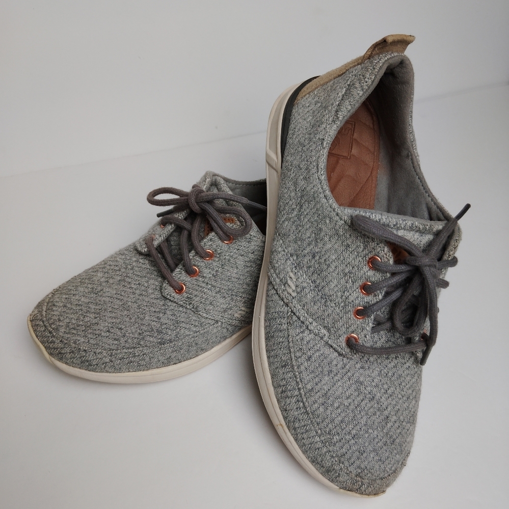 Reef Rover Women's Fabric Casual Comfort Shoes ~ Heather Gray ~  Size 8M